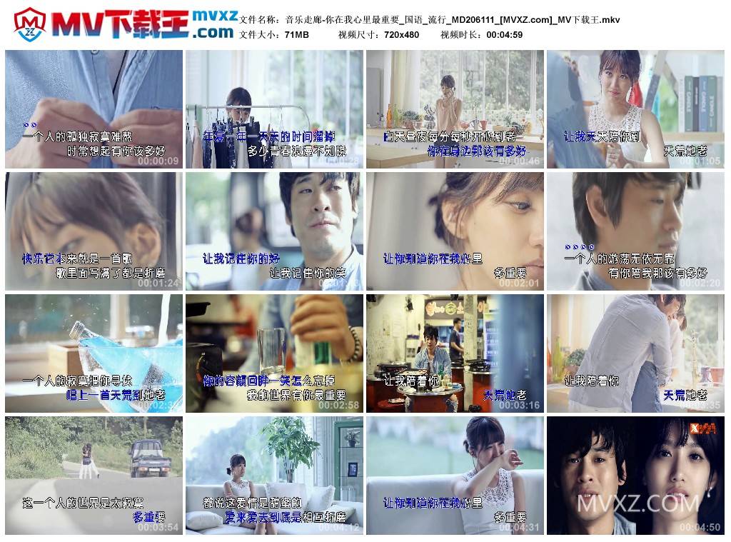 音乐走廊-你在我心里最重要_国语_流行_MD206111